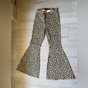Cheetah Print Judy Blue High Rise Bell Bottoms